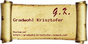 Gradwohl Krisztofer névjegykártya