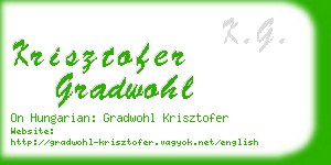 krisztofer gradwohl business card